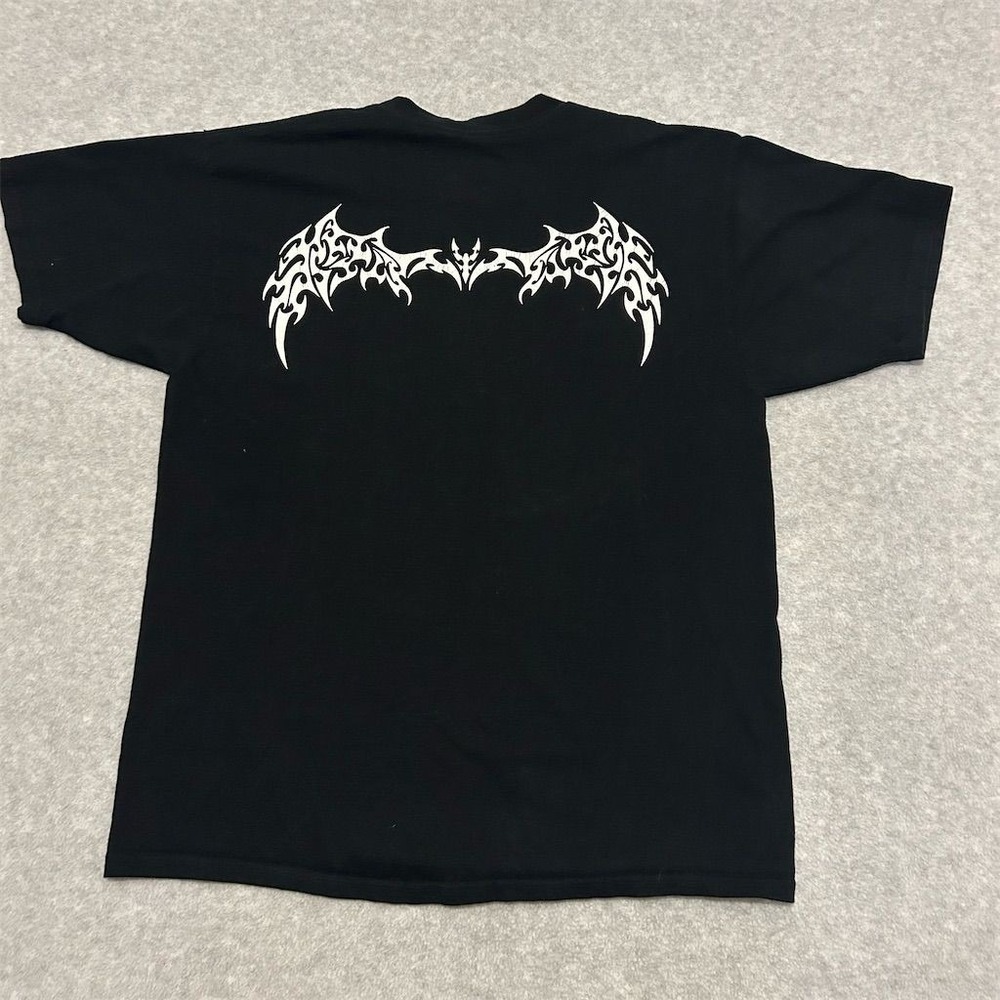 Fashion Victim Men's Tribal Graphic T-Shirt Black Vintage Size L